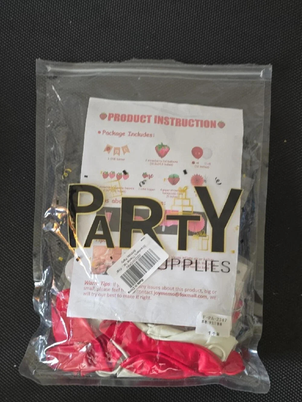Sweet One Berry First Birthday Strawberry Theme Party Supplies Decorations Pack
